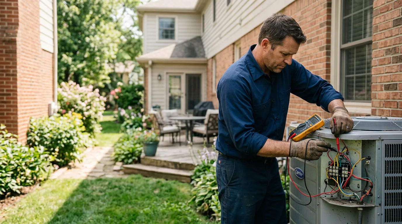 HVAC technician working near Whitefield, OK